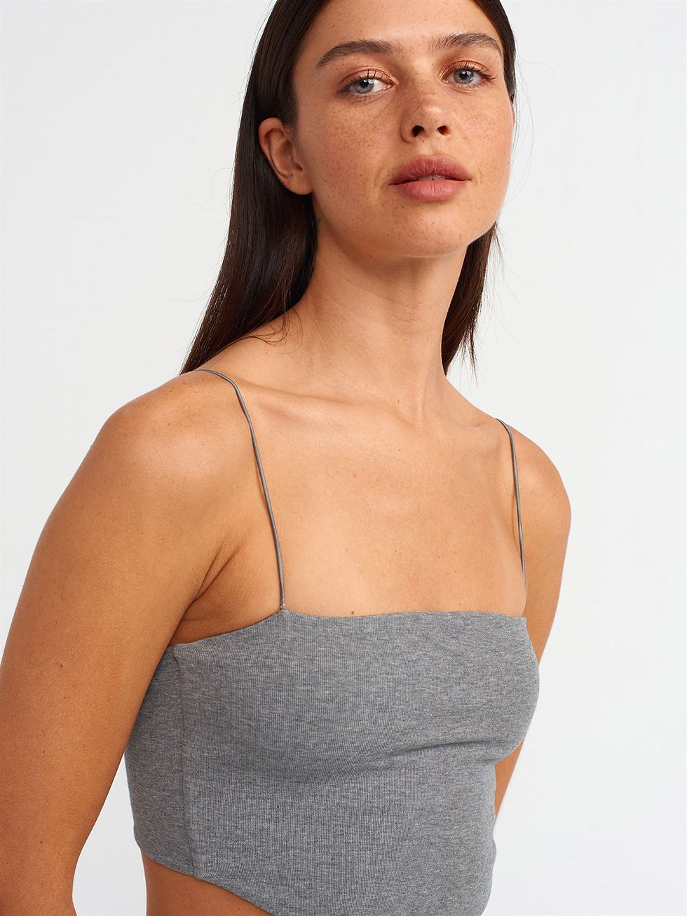 Thumbnail: Strappy Anthracite Crop Top