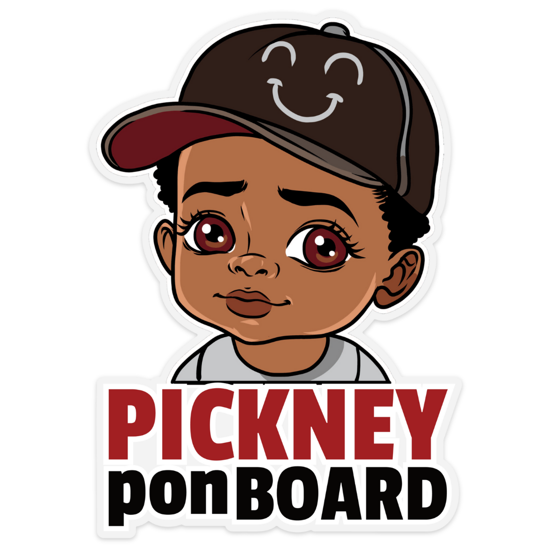 Baby on board African American Black Baby Child Girl Boy Car Sticker  Pickney Pon Board