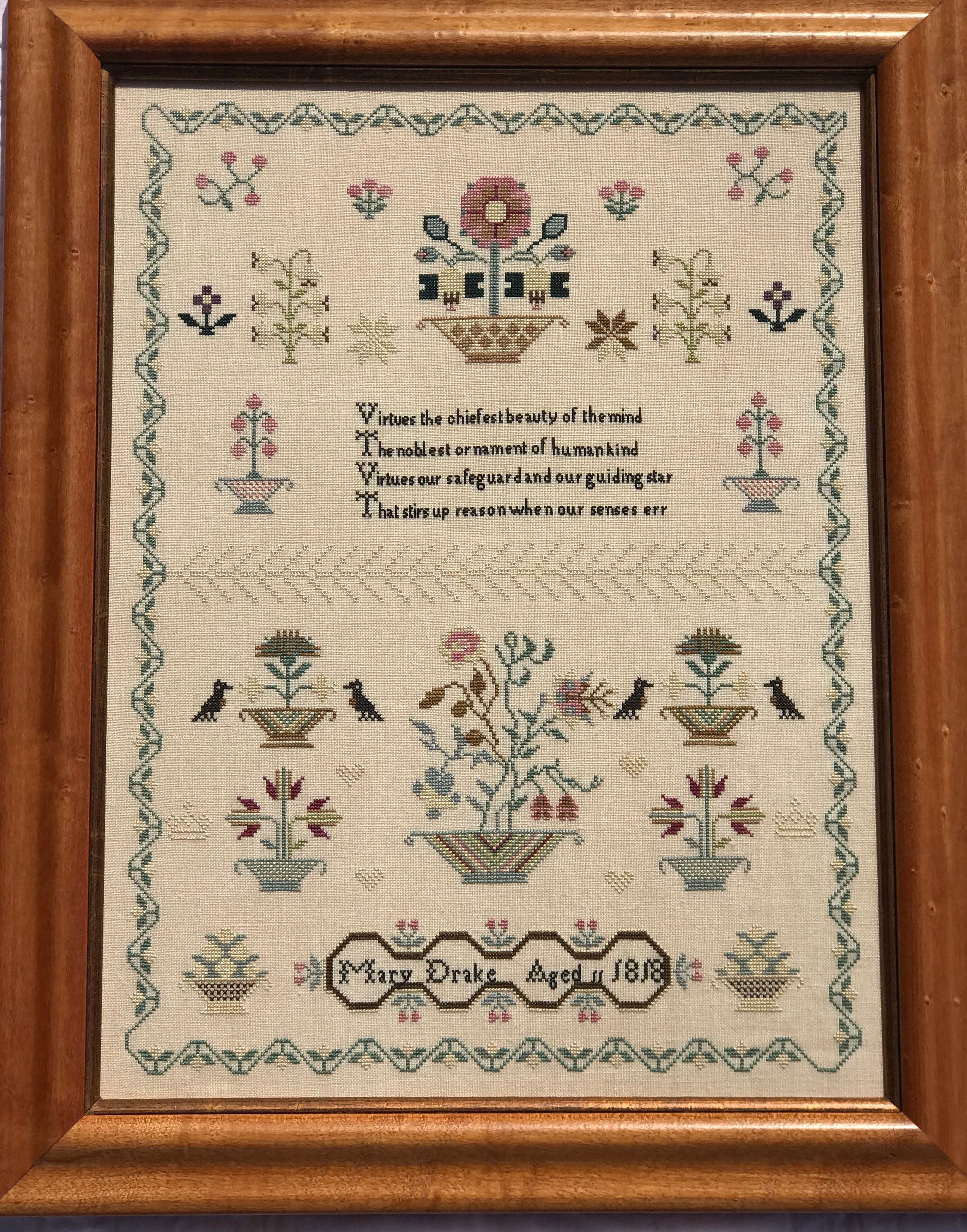 Mary Drake 1818 Sampler