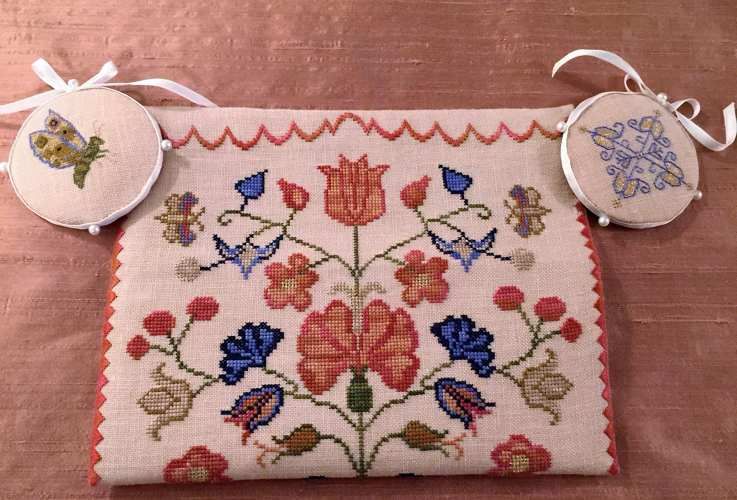 Floral Sewing Purse & Accessories