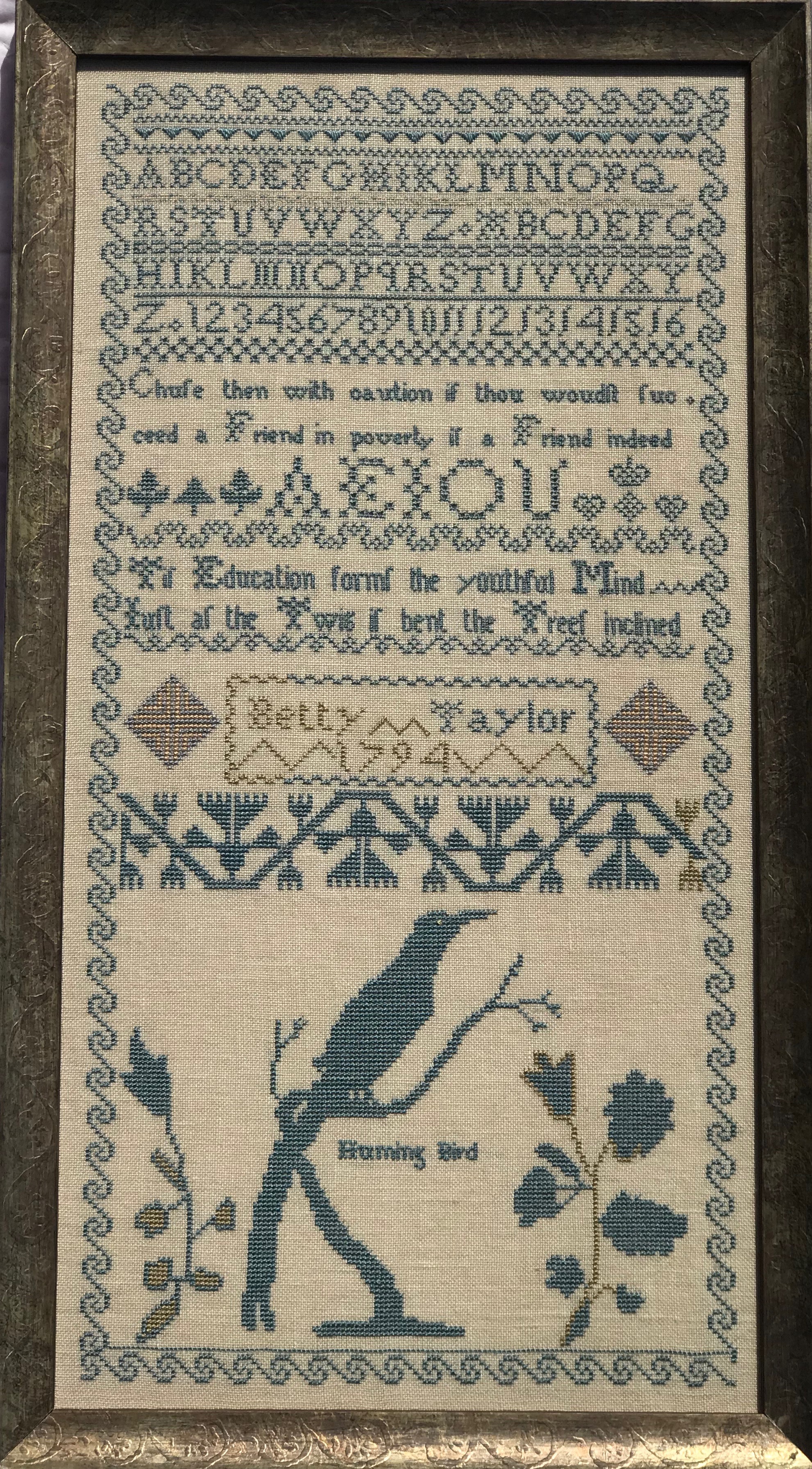 Betty Taylor 1794 Sampler