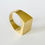 18K SQUARE SIGNET RING