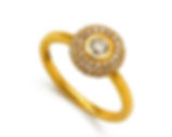 Pave torus solitaire ring
