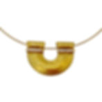 22k gold isis horshoe pendant