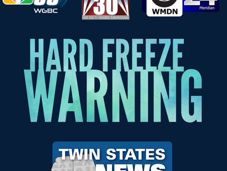 NWS issues hard freeze warning for Meridian area