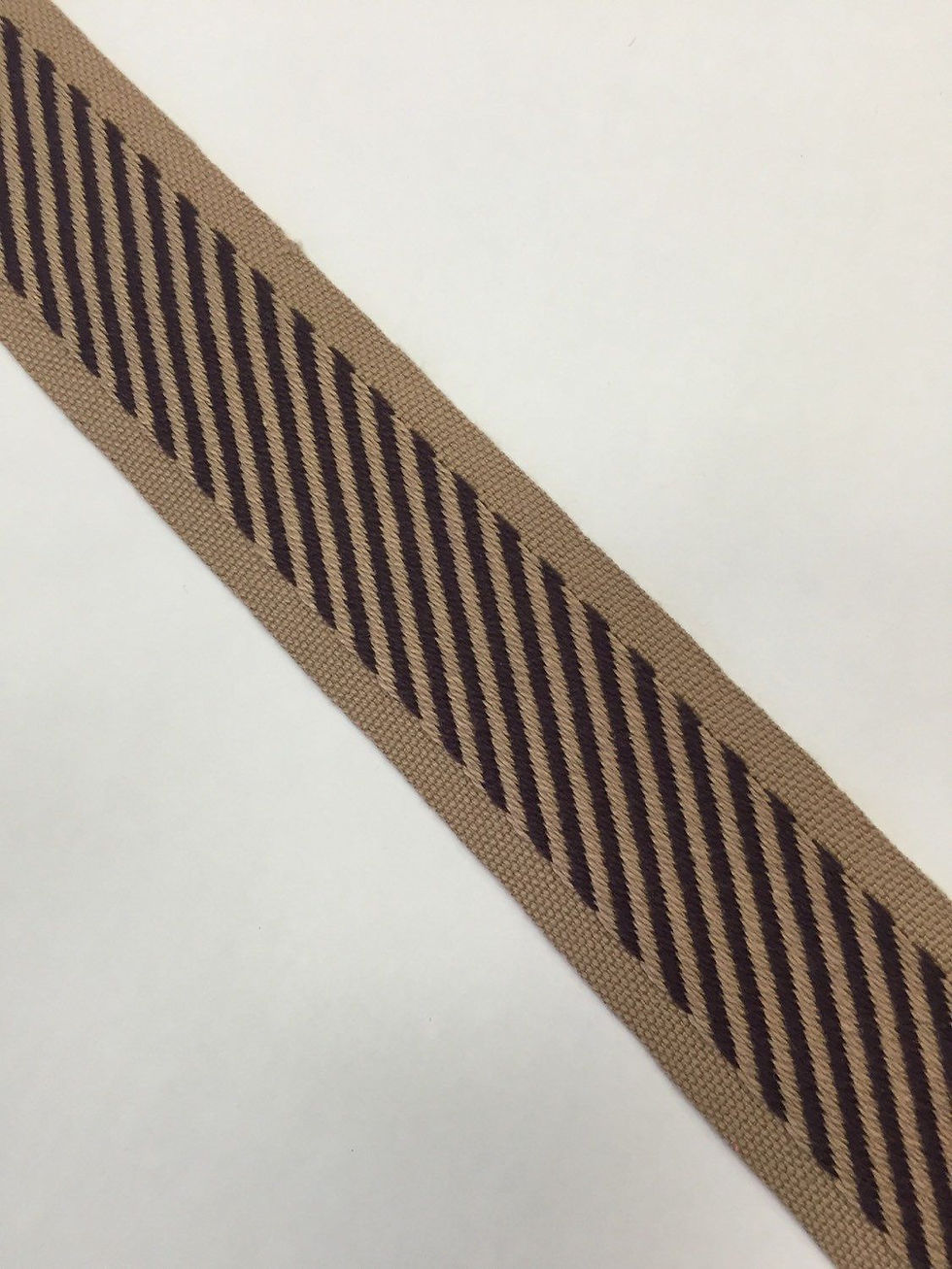 brown and gold flat braid trim
