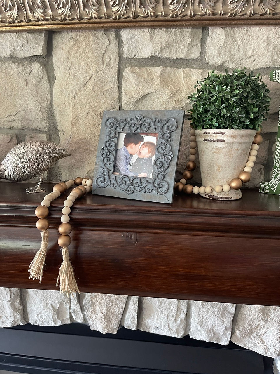 Wood Bead Strand Decor
