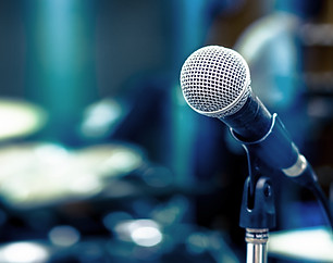 Close up of microphone