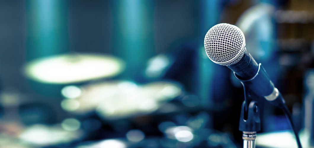 Close up of microphone