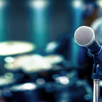 Close up of microphone