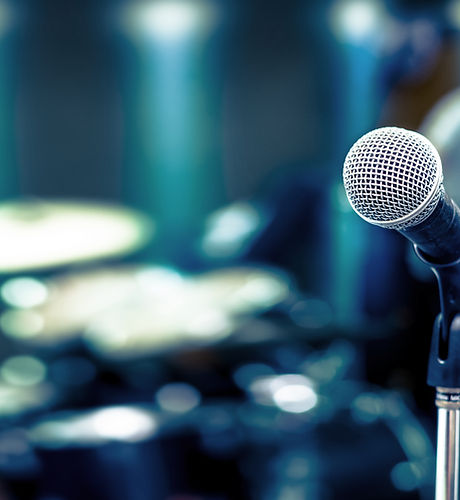 Close up of microphone