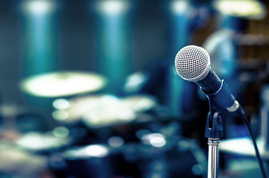 Close up of microphone