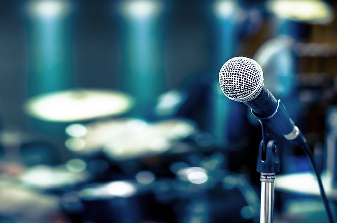 Close up of microphone