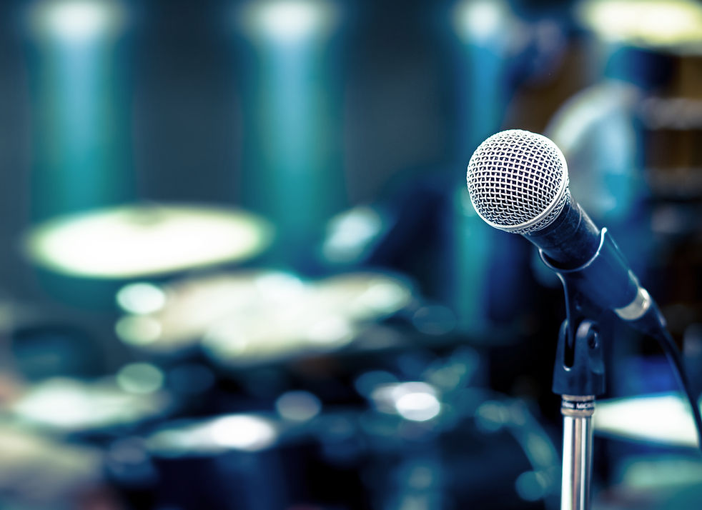 Close up of microphone