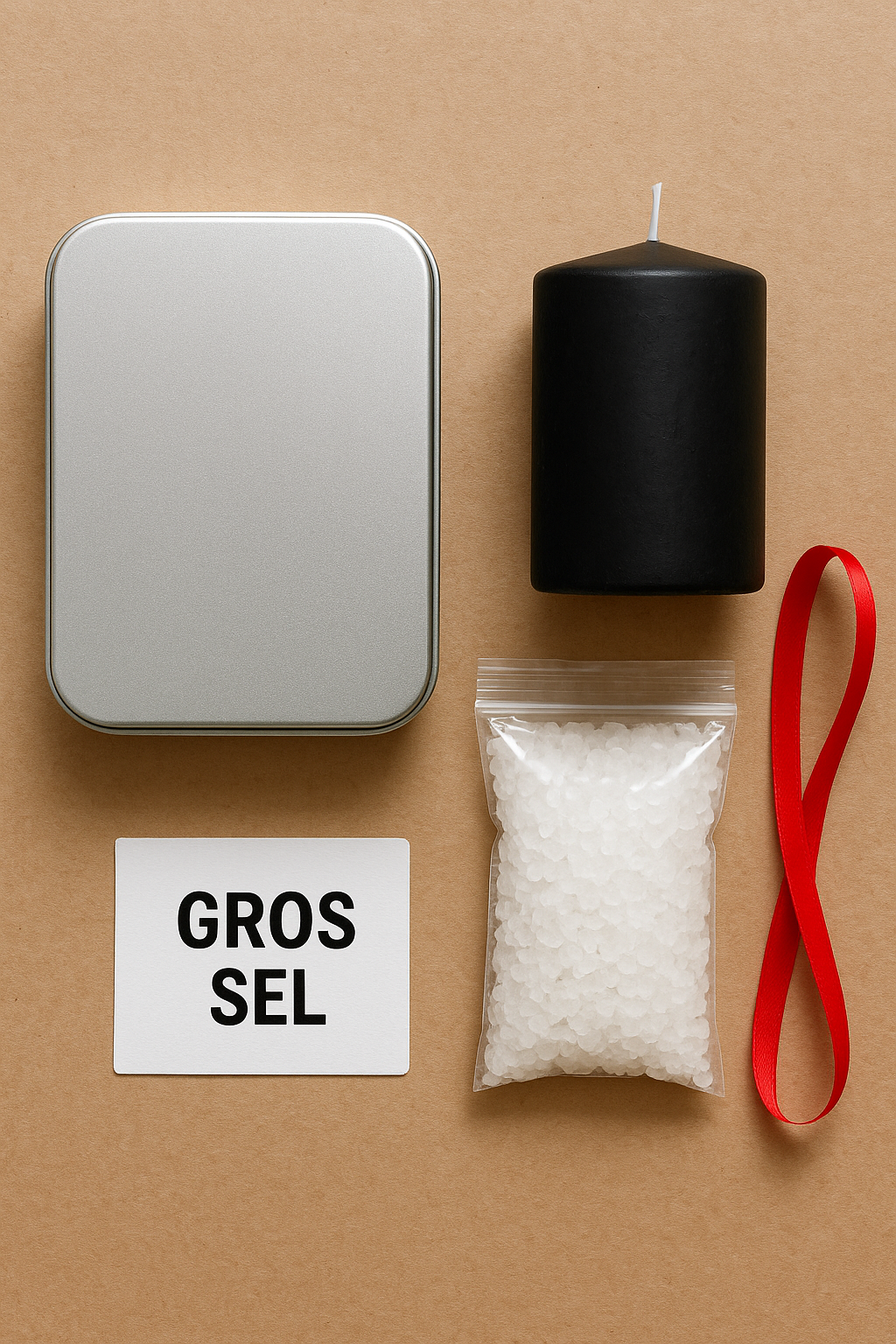 Kit bougie rituels  de vérification  avec bougie noire 