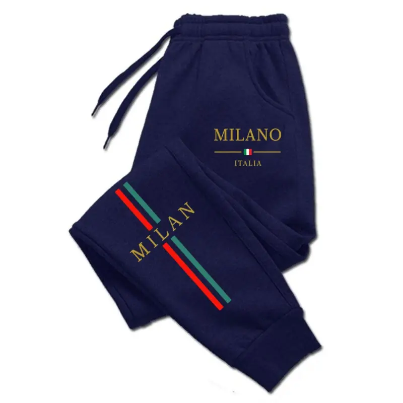 Miniatura: Calças Jogger Estampadas da Cidade de Milão 2026 em Promoção para Homens e Mulhe