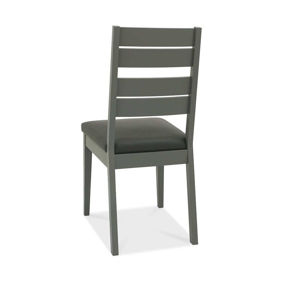 Thumbnail: Oakham Dark Grey Chair - Dark Grey Faux Leather (Pair)