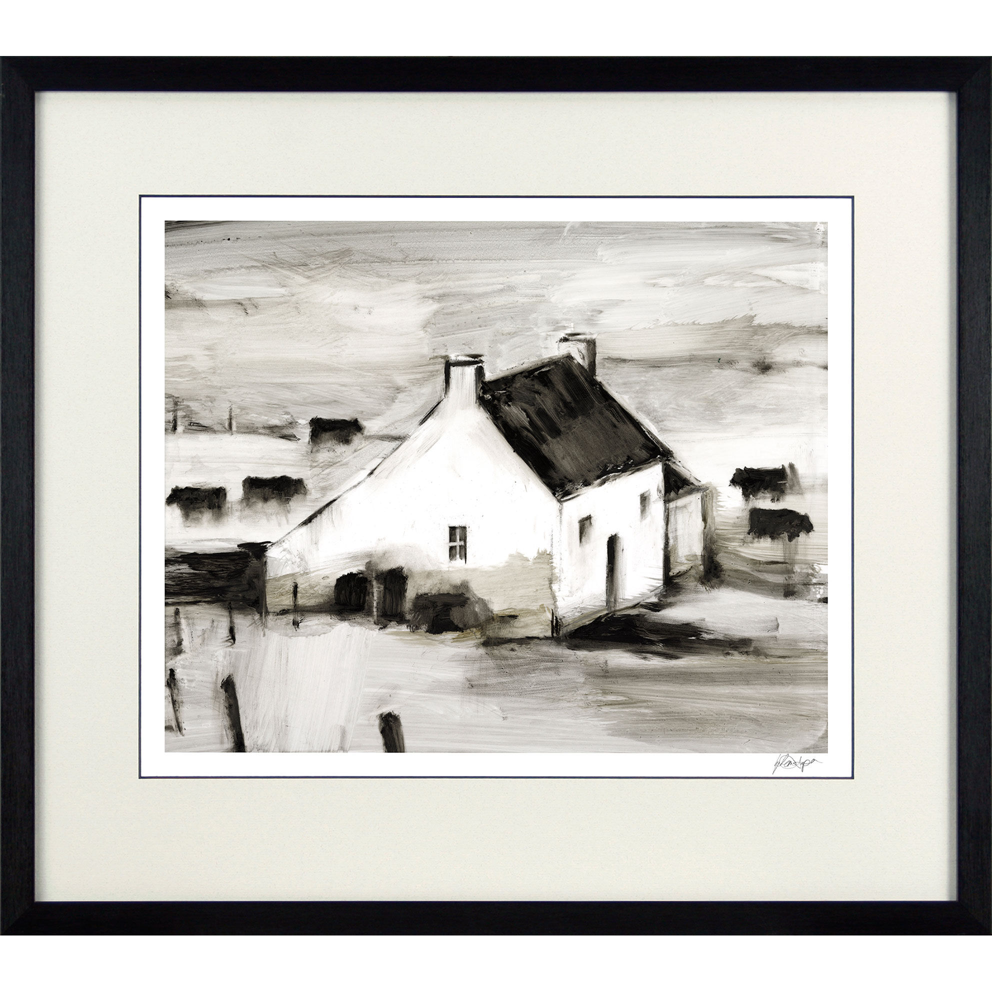 Country Farmhouse II - Framed Art
