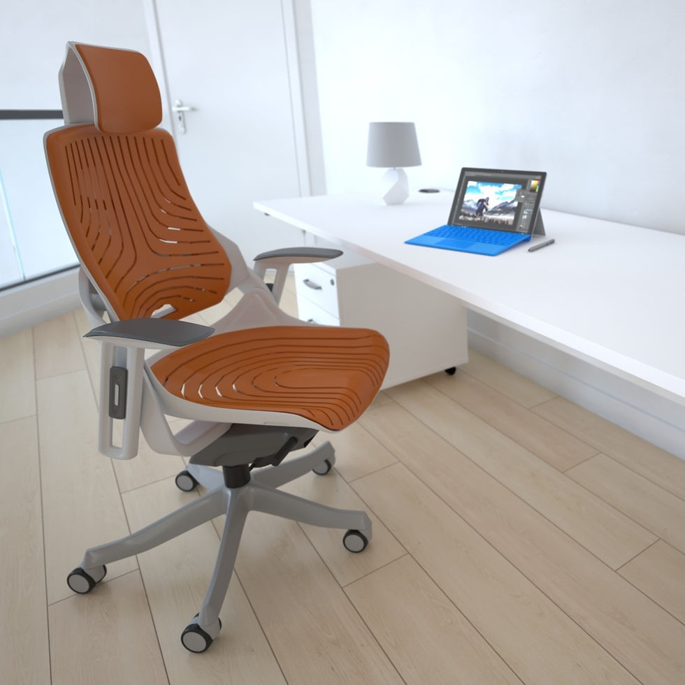 Thumbnail: Zure Executive Chair Elastomer Gel With Arms & Headrest
