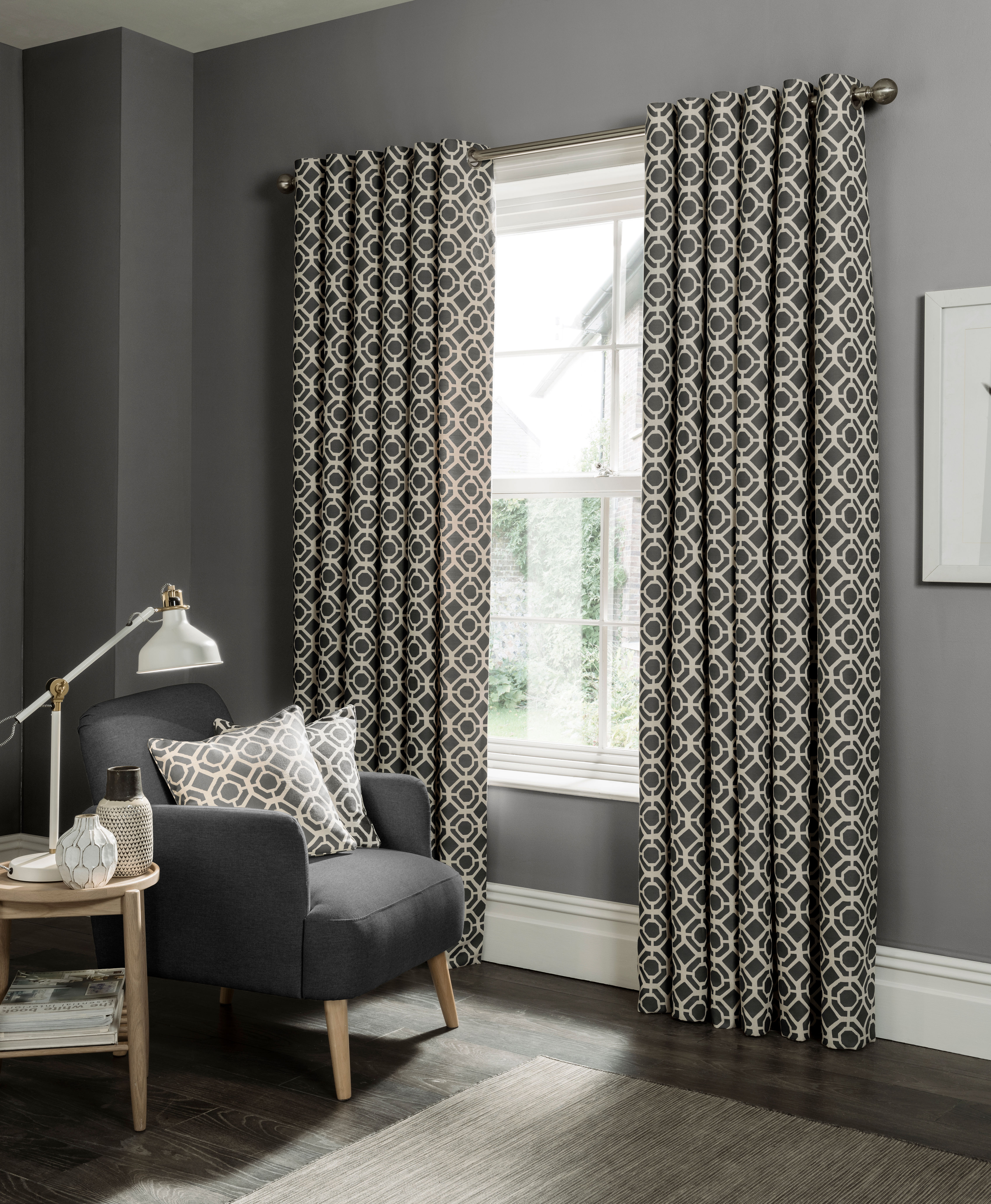 Castello Charcoal Curtains