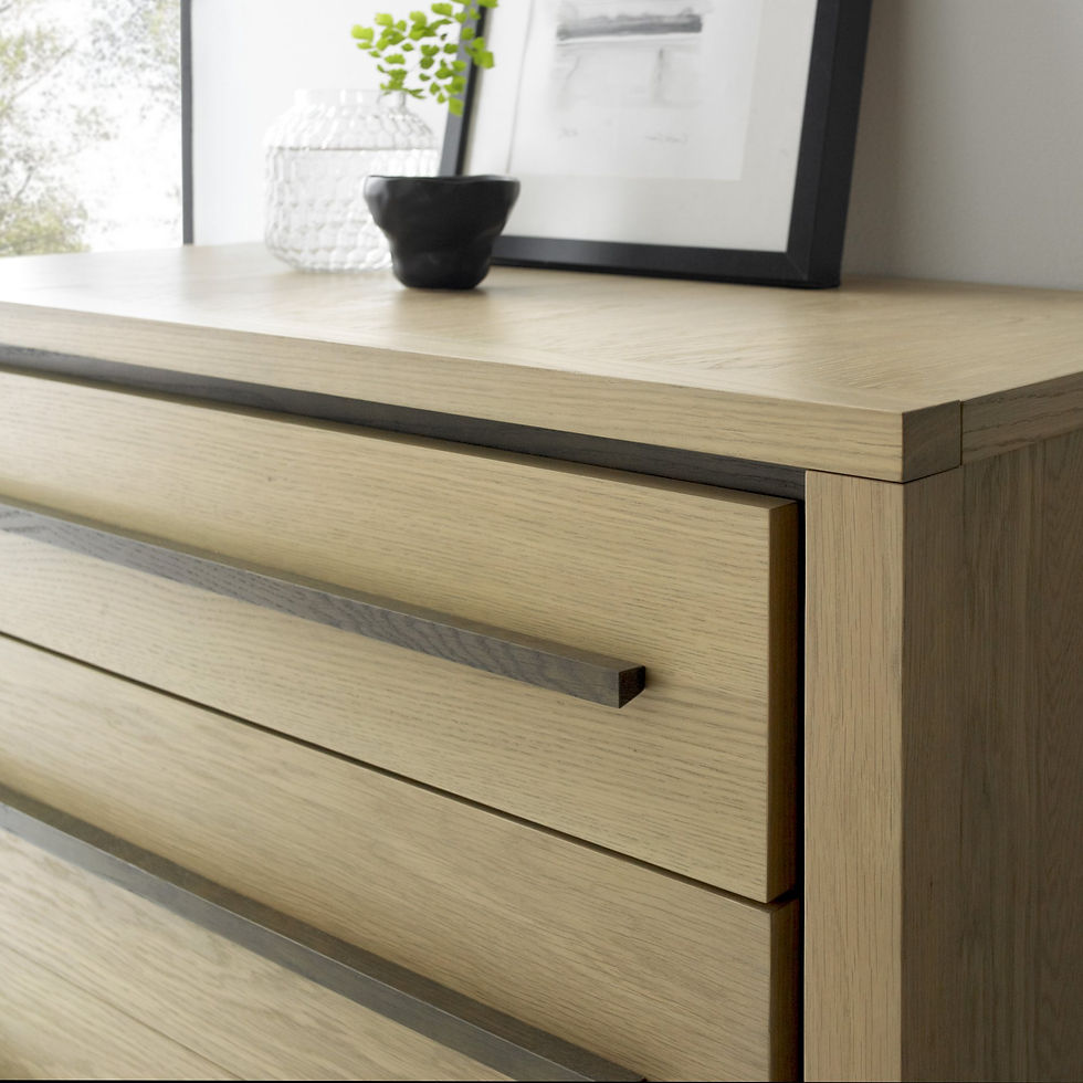 Thumbnail: Rimini Aged Oak & Weathered Oak 3 Drawer Chest