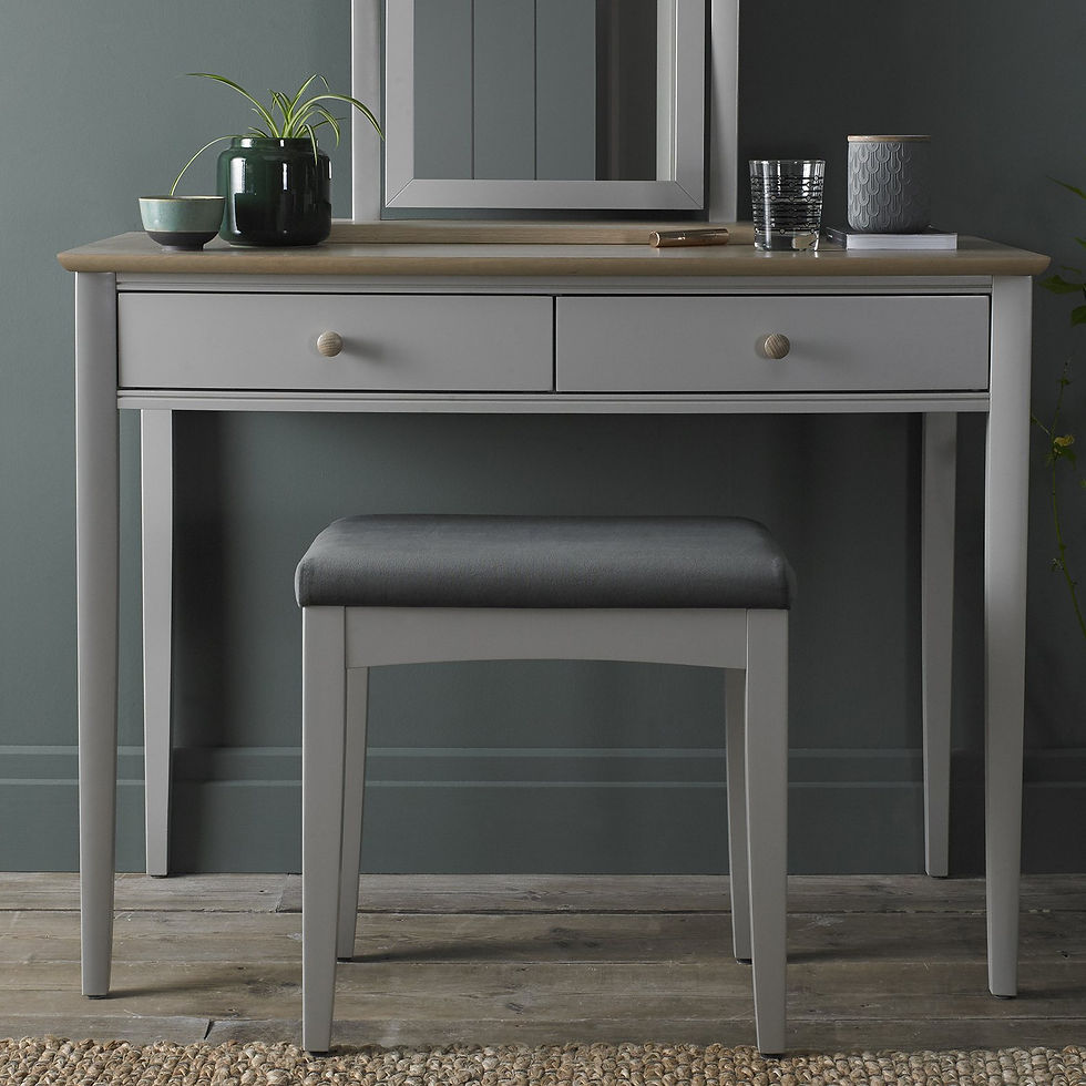 Thumbnail: Whitby Scandi Oak & Grey Dressing Table