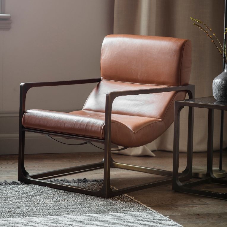 Thumbnail: Shelby Lounger Brown Leather
