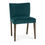 Thumbnail: Turin Dark Oak Low Back Uph Chair - Sea Green Velvet Fabric (Sold in Pairs)