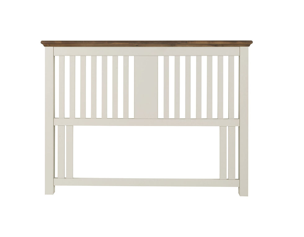 Hampstead Soft Grey & Walnut Slatted Headboard King 150cm