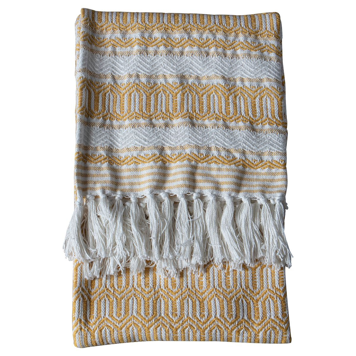 Aylmer Cotton Throw - Ochre