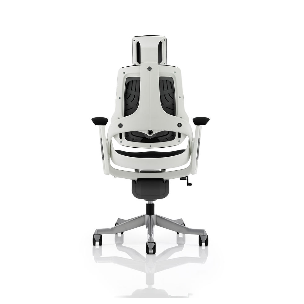 Thumbnail: Zure Executive Chair Black Fabric With Arms With Headrest