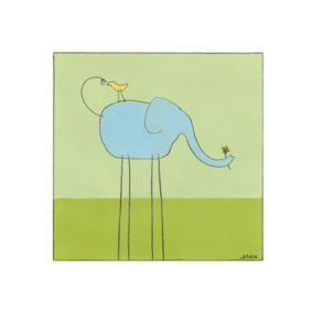 Stick-Leg Elephant I - Canvas Art