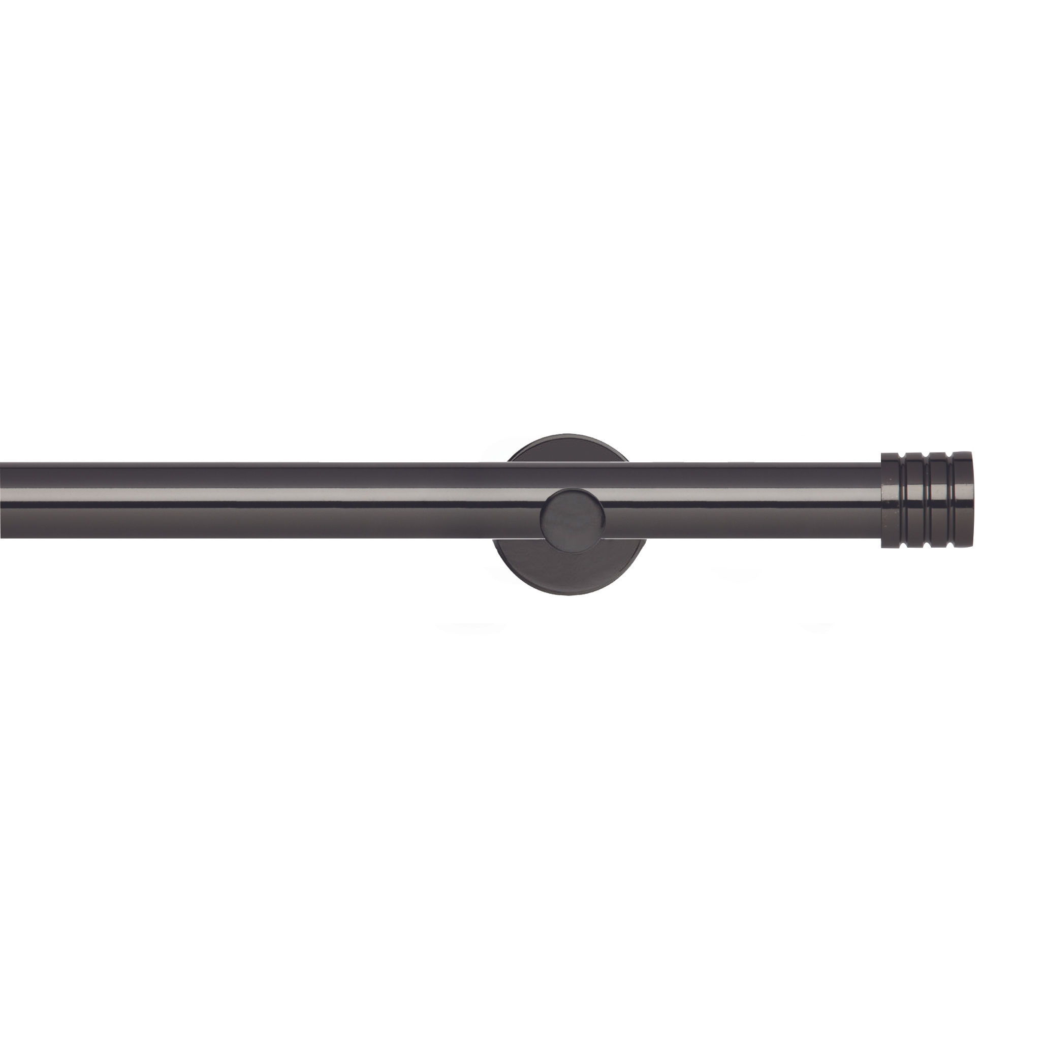 Neo Original 28 mm Stud Eyelet Curtain Pole Set - Black Nickel