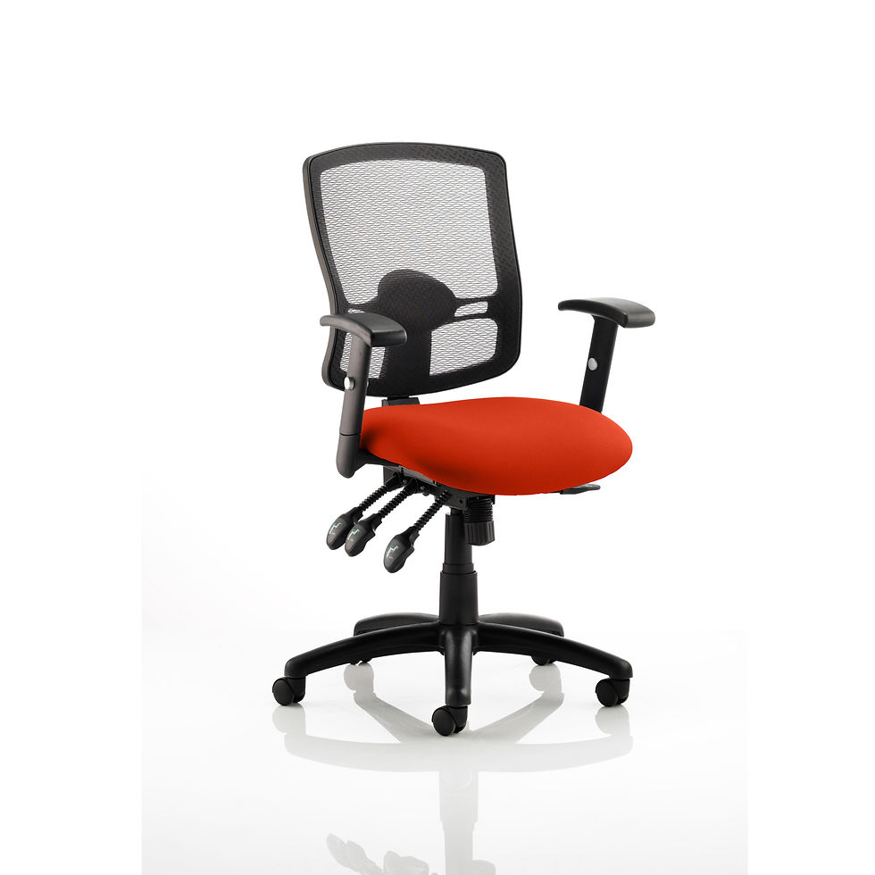 Thumbnail: Portland III Black Mesh Back Bespoke Colour Seat