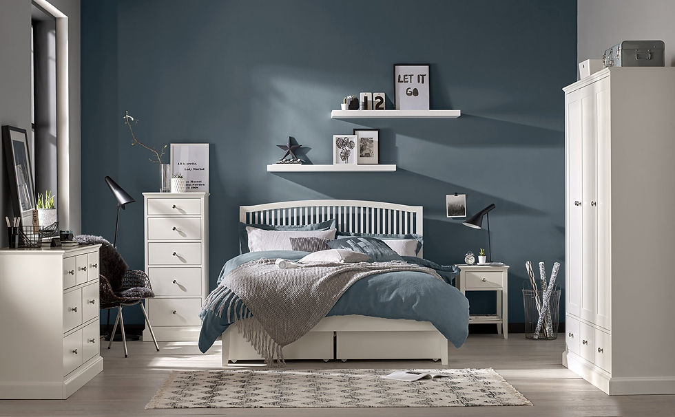 Thumbnail: Ashby White 5 Drawer Tall Chest