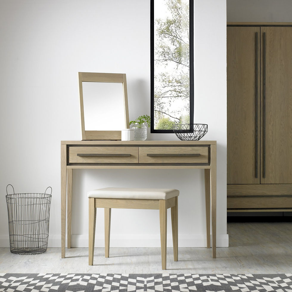 Thumbnail: Rimini Aged Oak & Weathered Oak Dressing Table