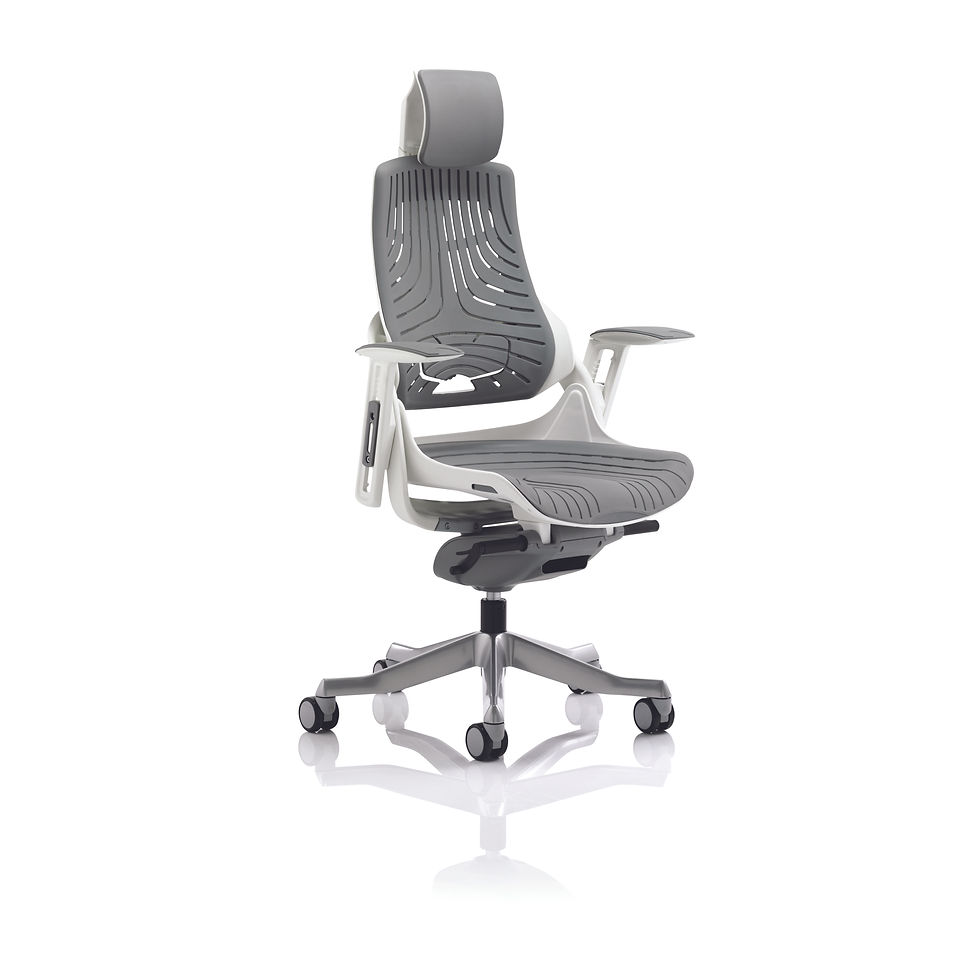 Thumbnail: Zure Executive Chair Elastomer Gel With Arms & Headrest