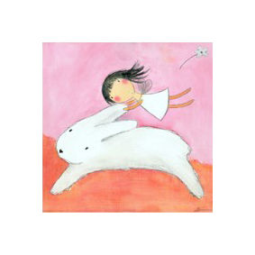 Fairy on Hare - Canvas Art