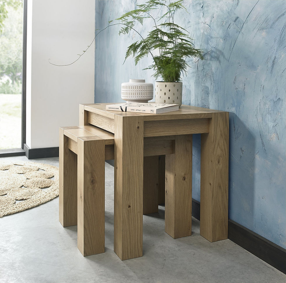 Thumbnail: Turin Light Oak Nest of Lamp Tables