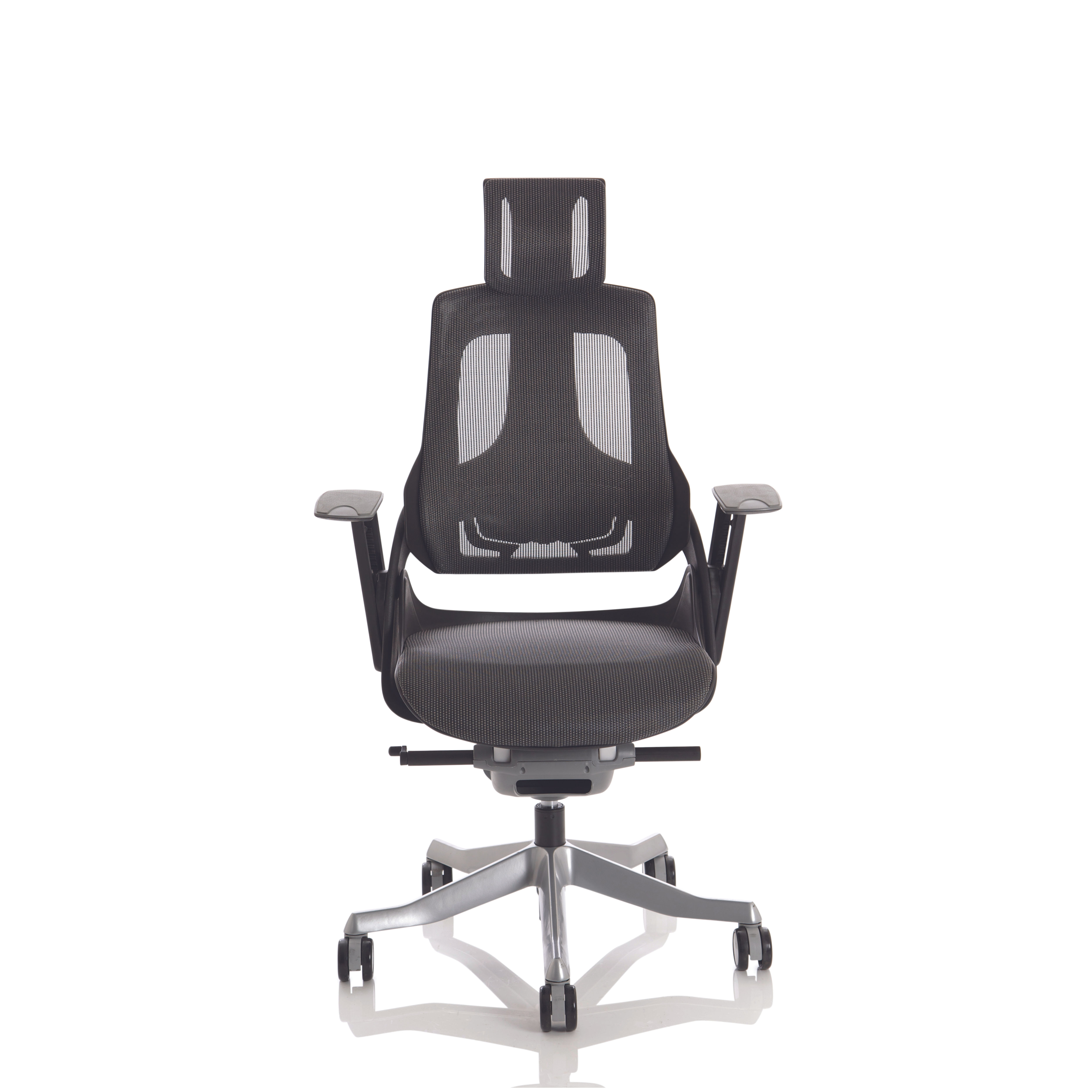 Zure Black Shell Charcoal Mesh With Headrest