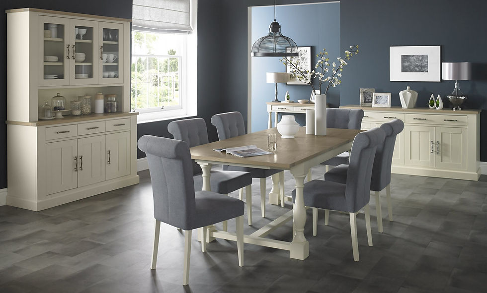 Thumbnail: Chartreuse Antique White Uph Chair - Slate Blue (Pair)