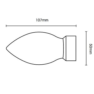 Thumbnail: Neo Premium 35 mm Clear Teardrop Curtain Pole Set - Black Nickel