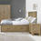 Thumbnail: Turin Aged Oak Storage Bedstead - Double 135 cm