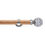 Thumbnail: Neo Oak 35 mm Jewelled Ball Eyelet Curtain Pole Set - Stainless Steel