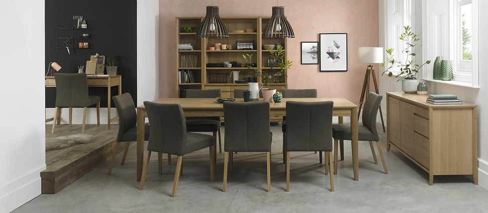 Thumbnail: Bergen Oak Upholstered  Chair (Pair)