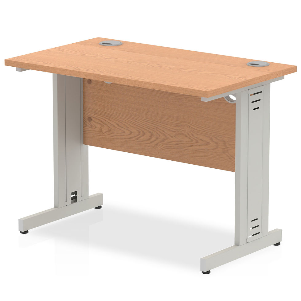 Thumbnail: Impulse 1000/600 Rectangle Silver Cable Managed Leg Desk