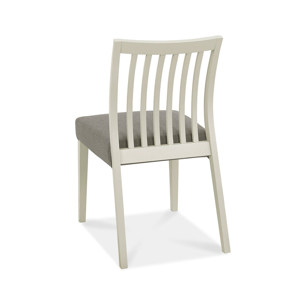 Thumbnail: Bergen Grey Washed Low Slat Back Chair - Titanium Fabric (Pair)