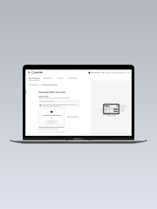 Partner Portal screen on MacbookPro