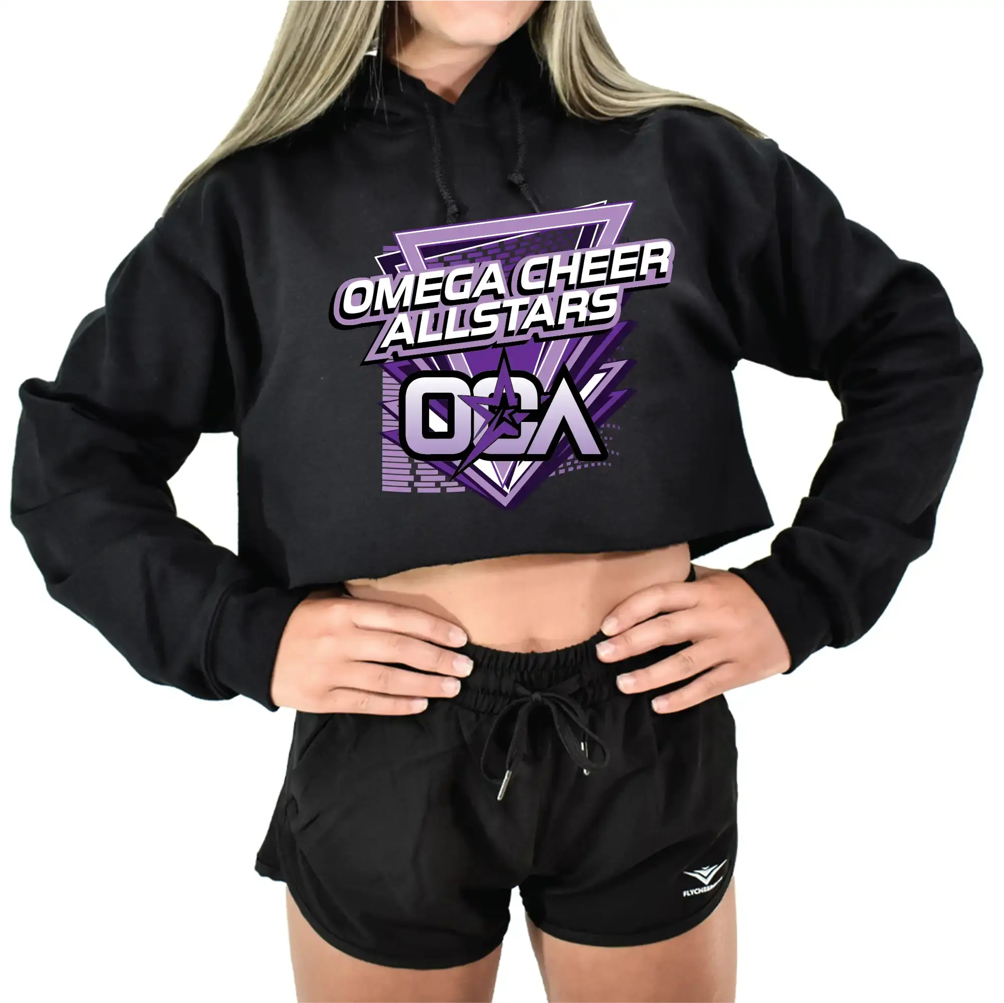 OCA Black Crop Hoodie