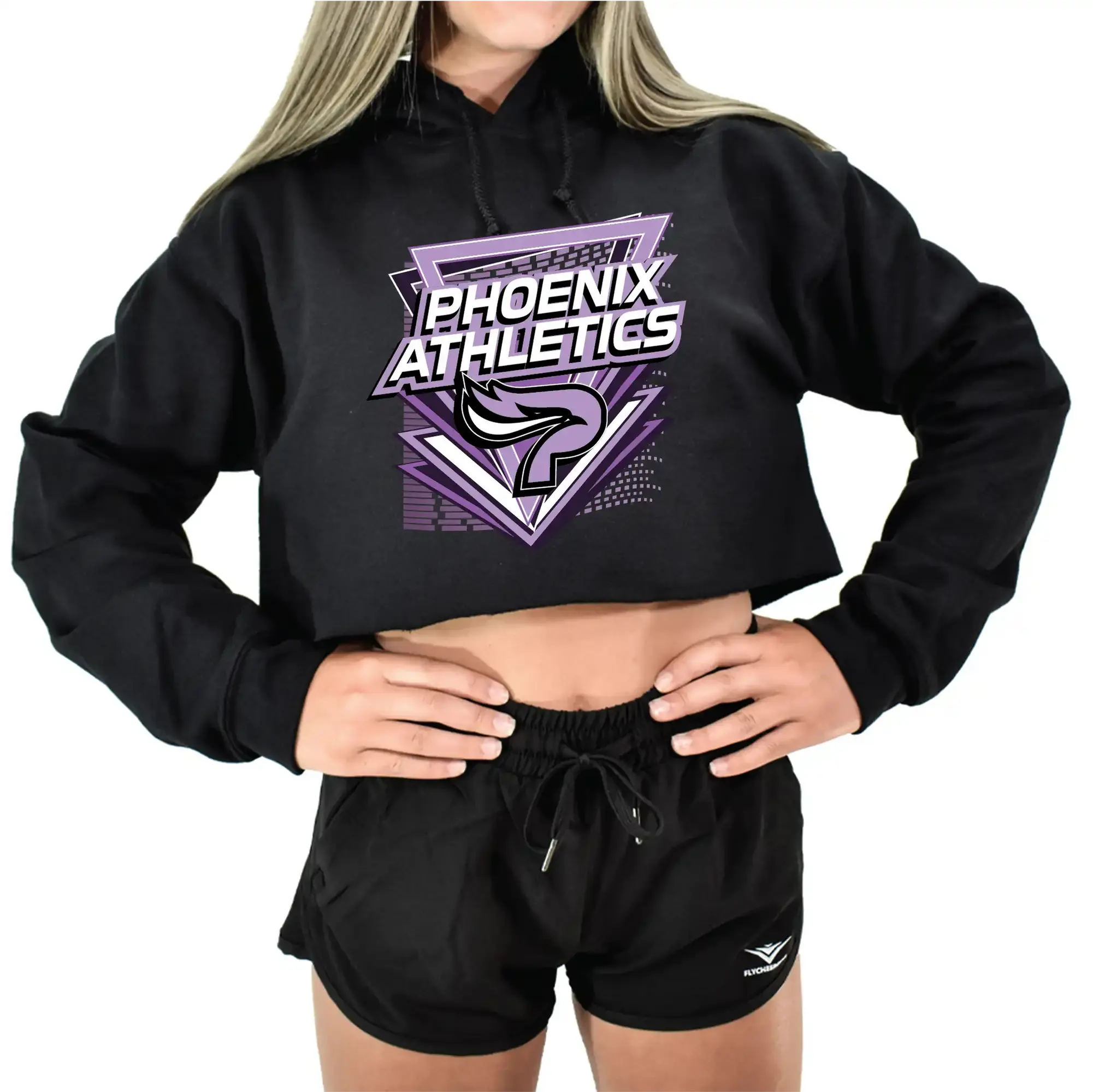PA Black Crop Hoodie
